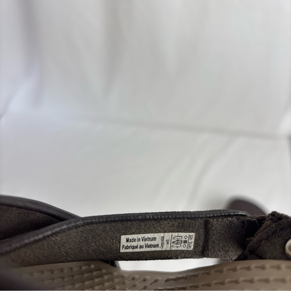 Crocs Sandals Heels Womens 8 Cyprus IV Brown Chunky Slide Slip-On Shoes Comfort - Picture 10 of 11